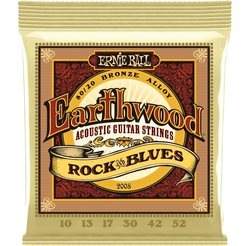 Ernie Ball 2008 Rock and Blues Earthwood Bronze Acoustic String 8020 in India