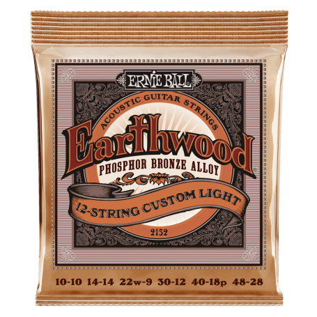 Ernie Ball 2152 Earthwood Phosphor Bronze Acoustic Guitar 12 Strings