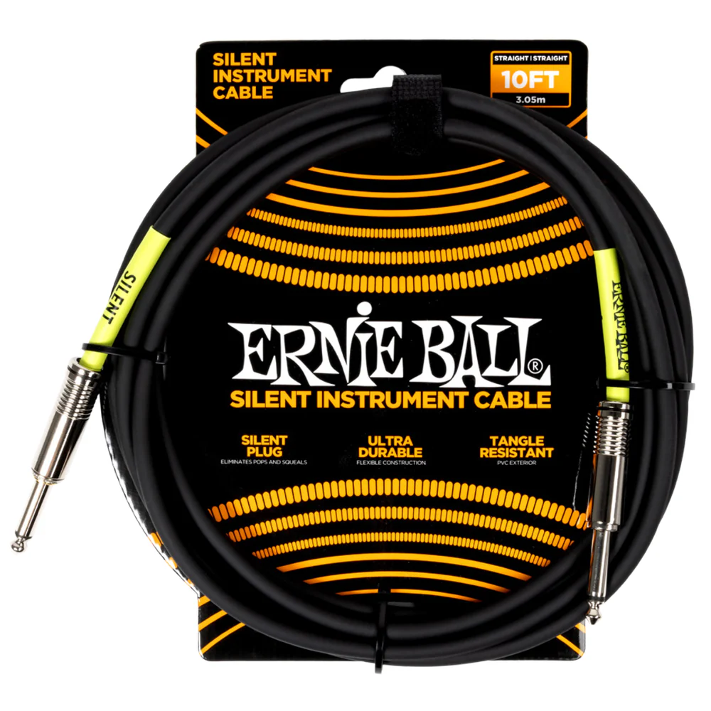 Ernie Ball 6472 10ft Classic Silent Instrument Cable Black online in India at johnsmusicin at the lowest price Online price in India
