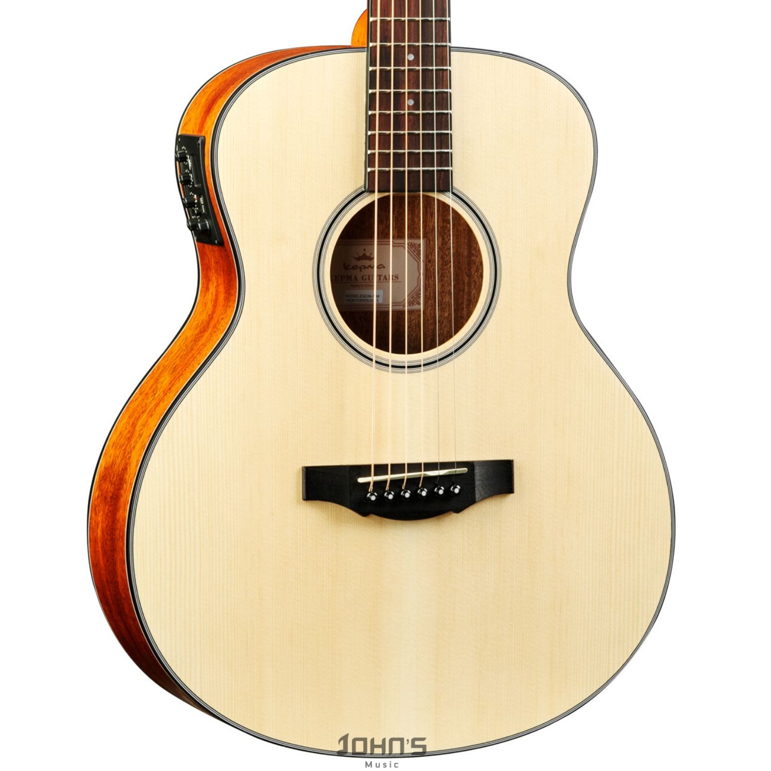 Kepma ES36E Travel Size Semi Acoustic Guitar