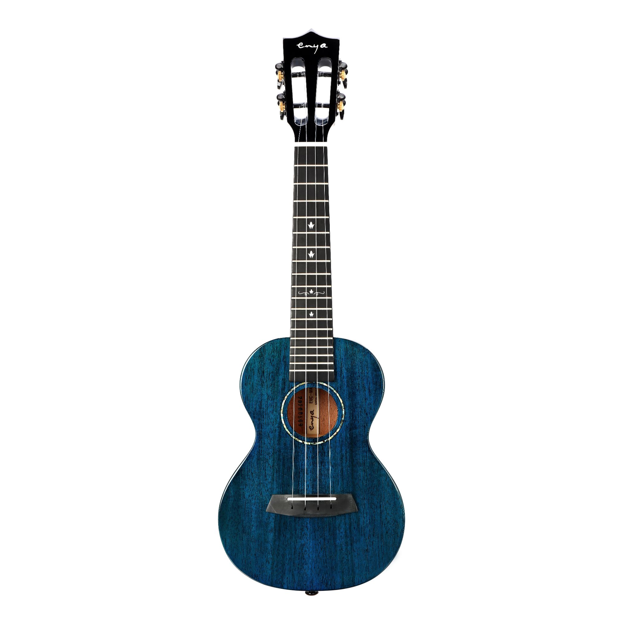 Enya EUC MAD EQ Concert Solid Mahogany Ukulele Blue