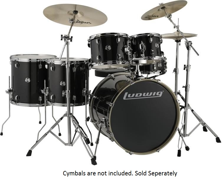 Ludwig Evolution Series 6-Piece Complete Acoustic Drum Kit With Hardware