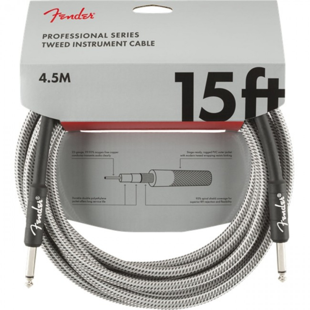 Image of Fender Professional Series Tweed Instrument White Cables 0990820066