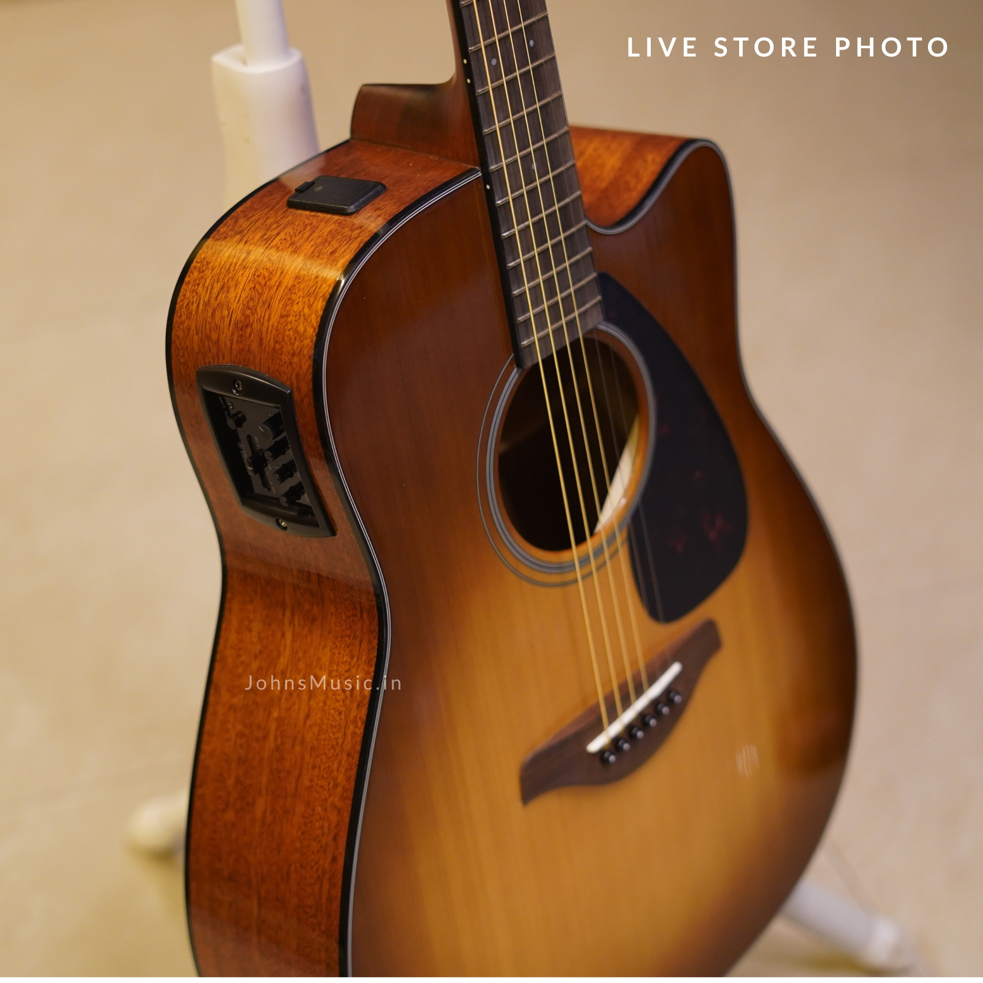 Yamaha FGX800C Electro-Acoustic Guitar Sand Burst online in India at johnsmusicin at the lowest price Online price in India