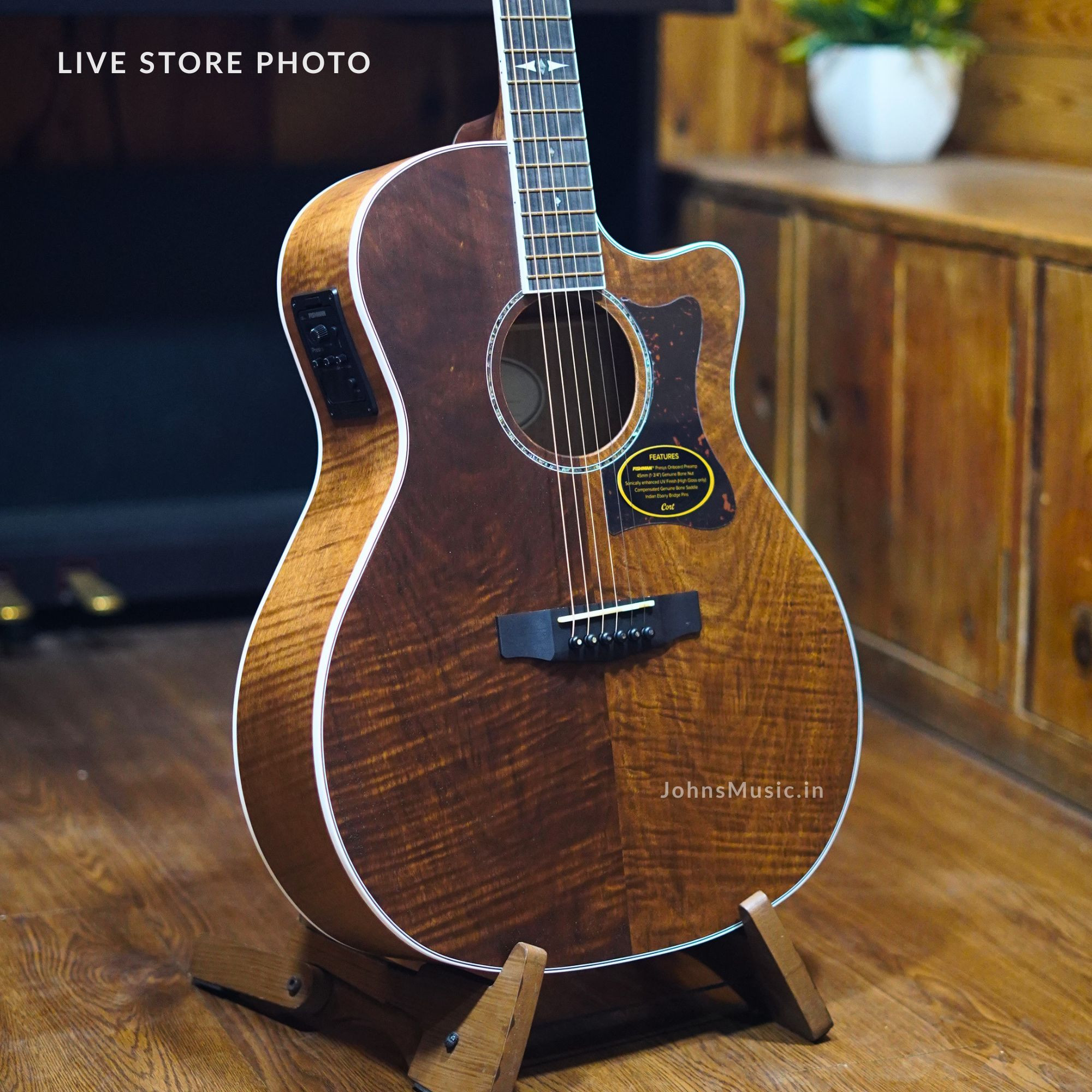 Cort GA5F FMH guitar with Fishman pickup online price in India