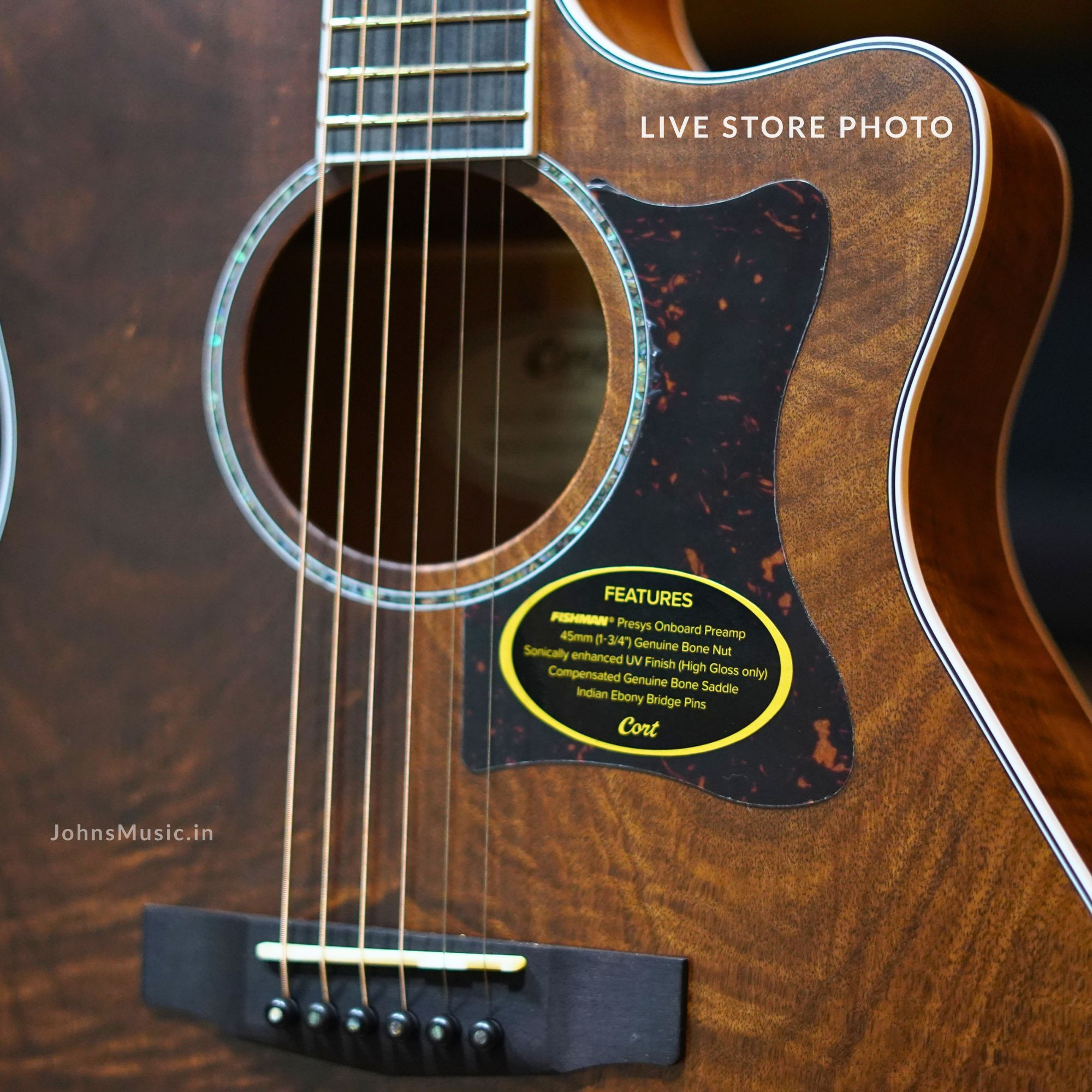 Cort GA5F FMH guitar with Fishman pickup online price in India
