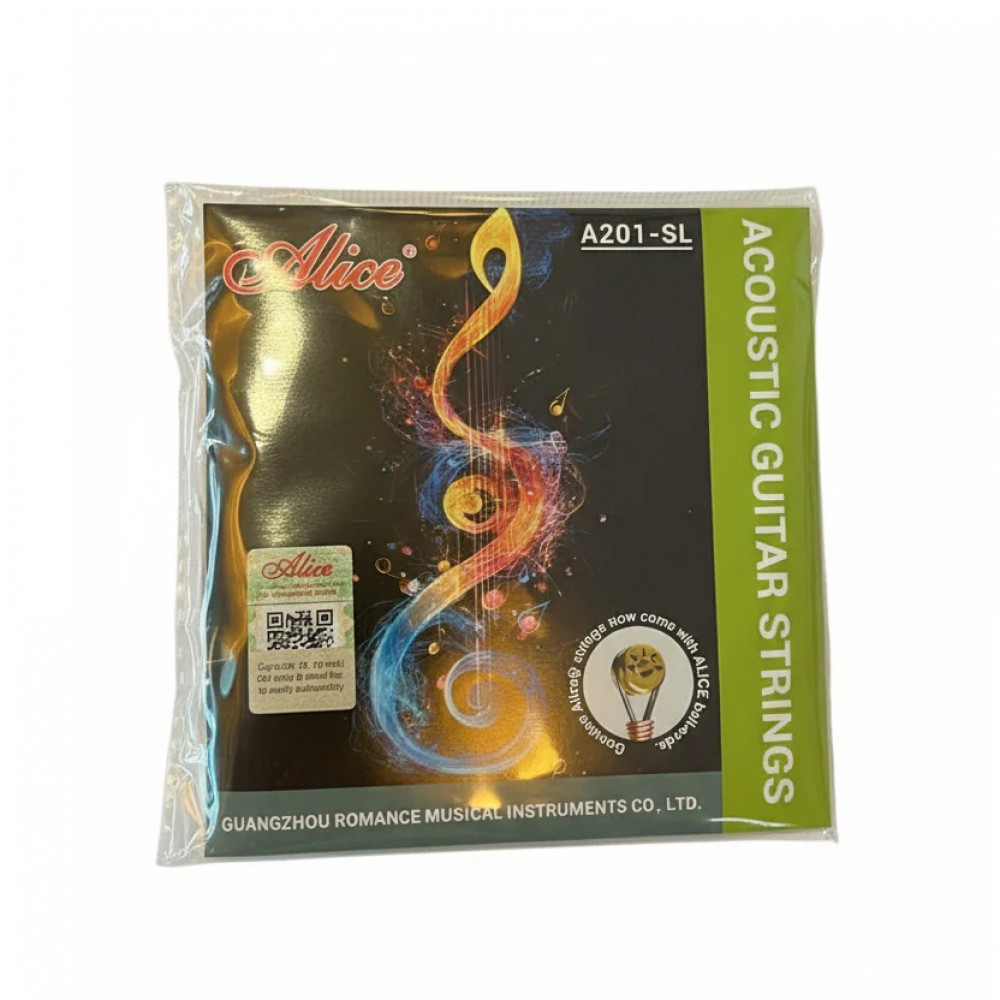 Image of Alice Acoustic Guitar String A 201 SL Stainless Steel Anti-rust Coating Steel Core