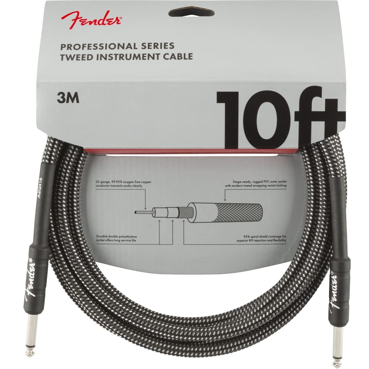 Fender Professional Series Tweed Instrument Cable 10 Feet online in India at johnsmusicin at the lowest price Online price in India