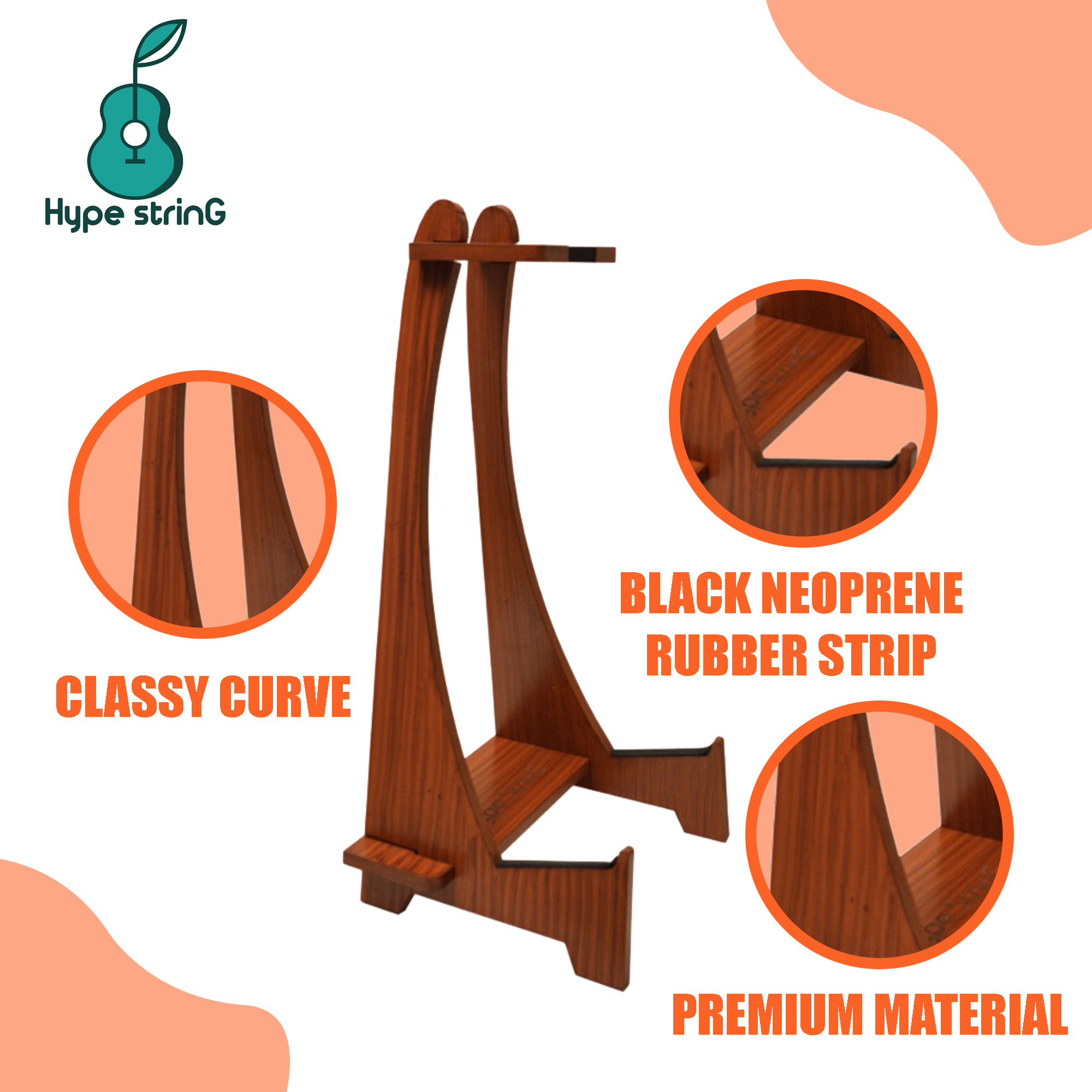 Hype String Guitar Floor Stand Long Neck Online price in India