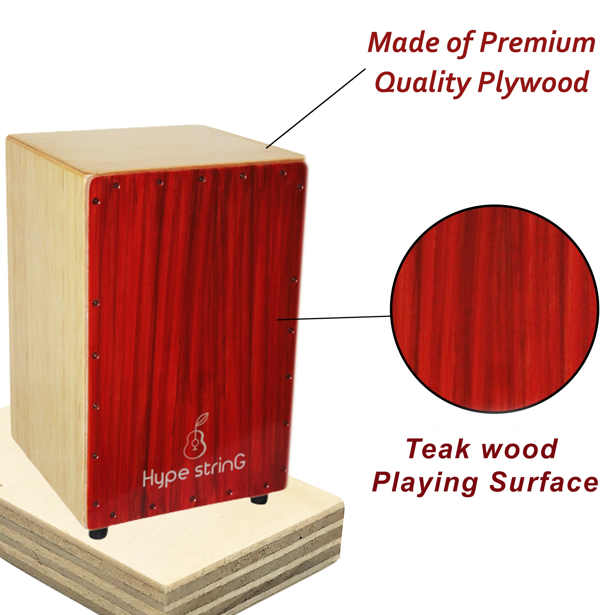 Hype String Cajon CP100 Vintage Red Online price in India
