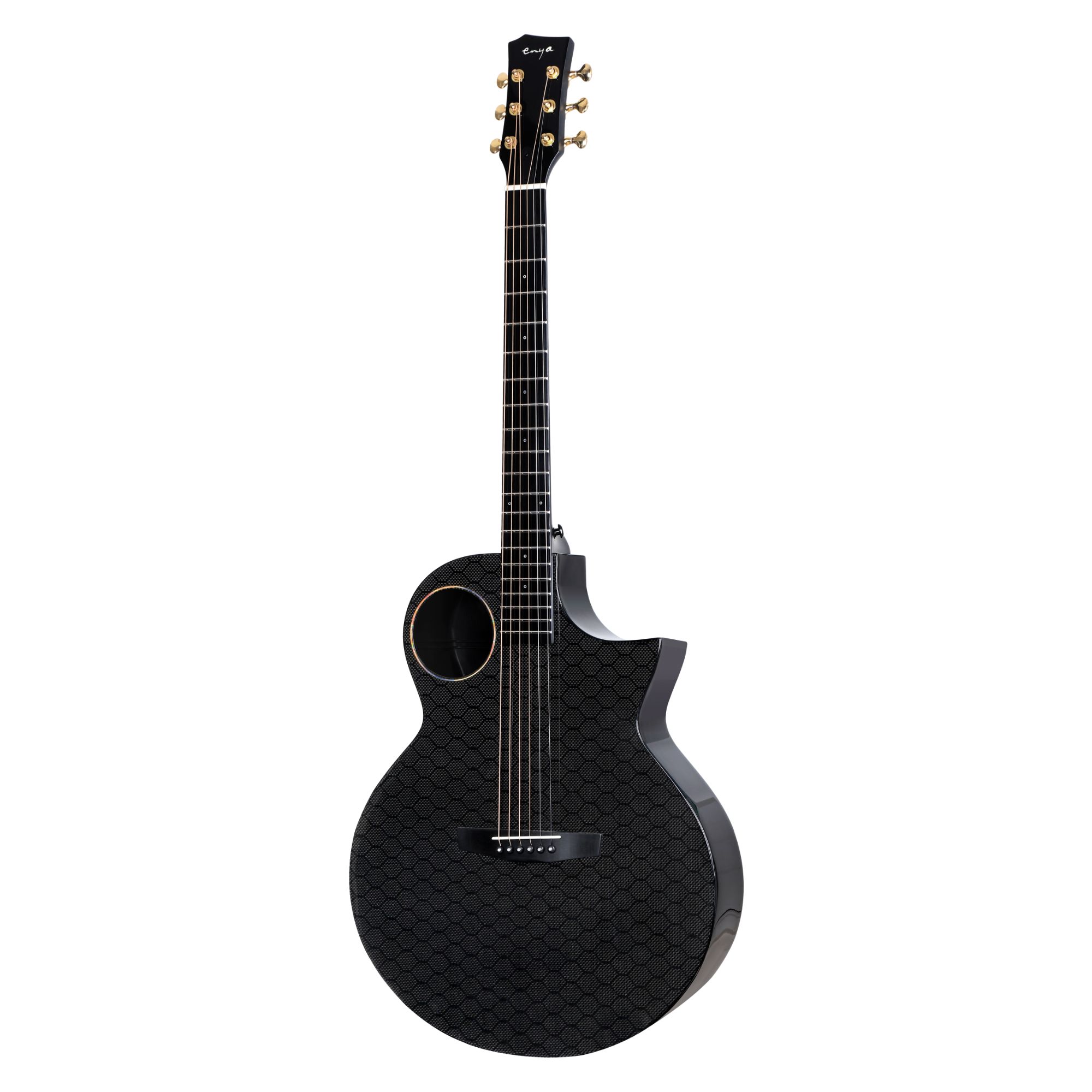 Enya EA-X4EQ TransAcoustic Guitar- Black Glossy with Hard case Online Price in India