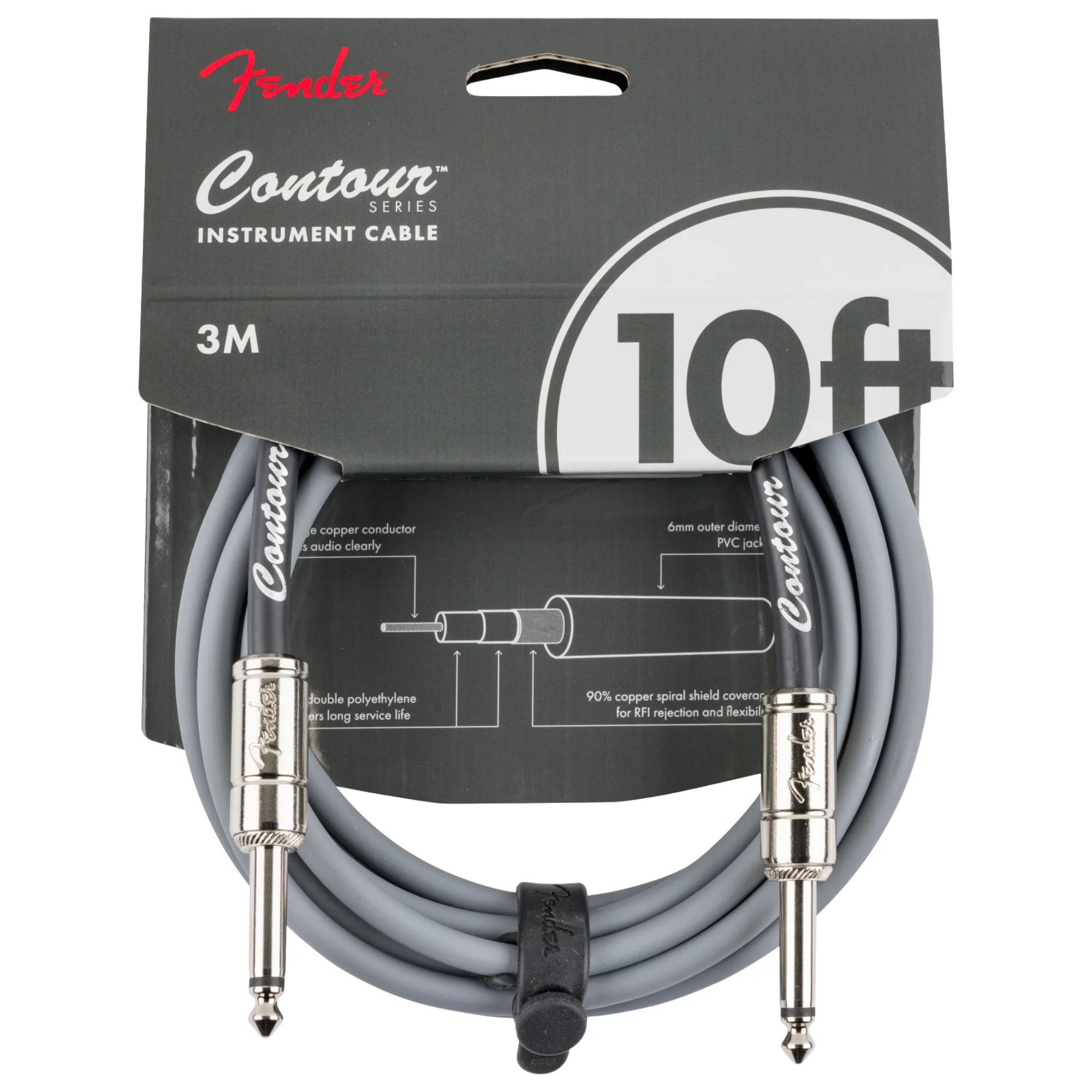 Fender Contour Instrument Cable 10 feet online in India at johnsmusicin at the lowest price Online price in India