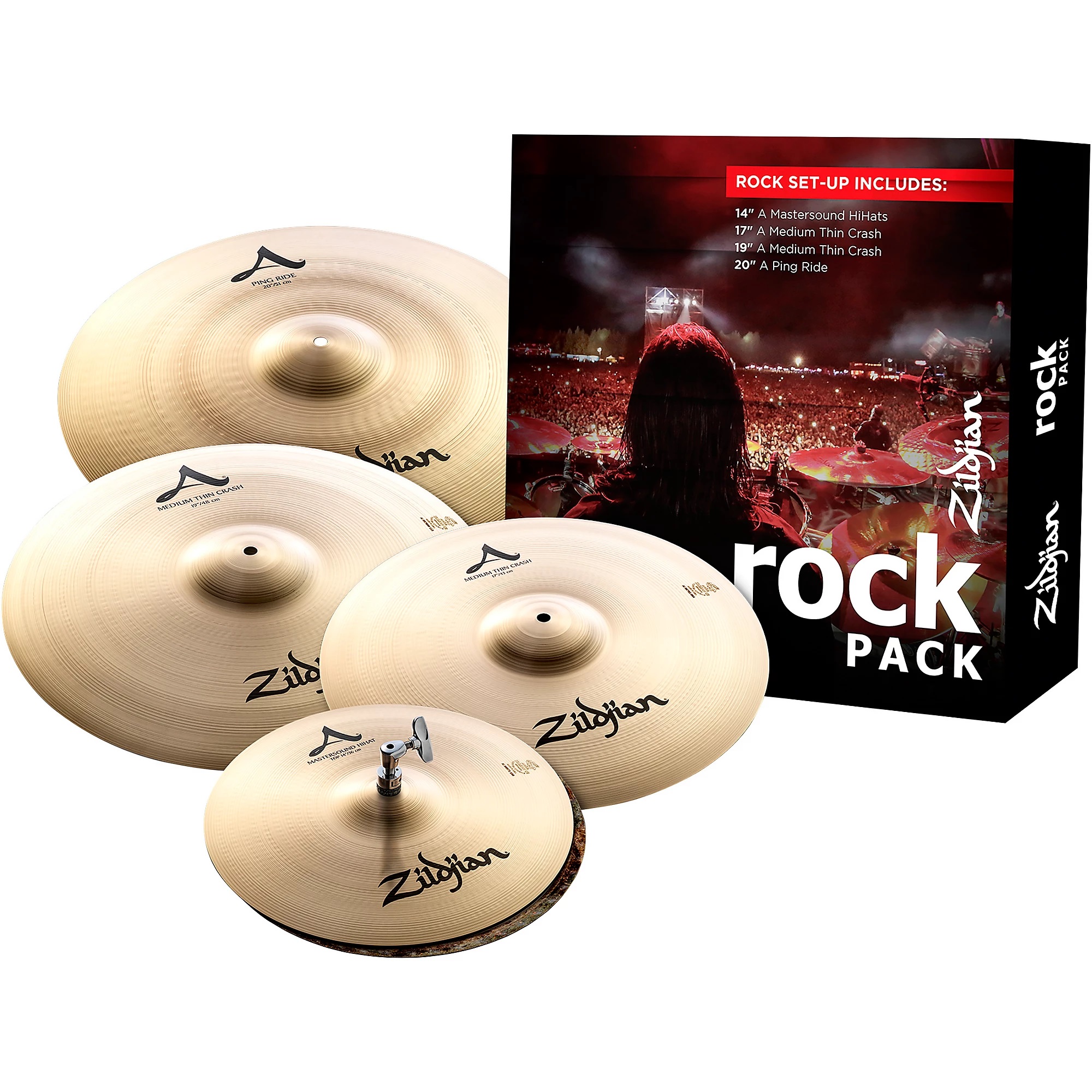 Zildjian A0801R Zildjian Cymbal Set - Rock Pack Online price in India