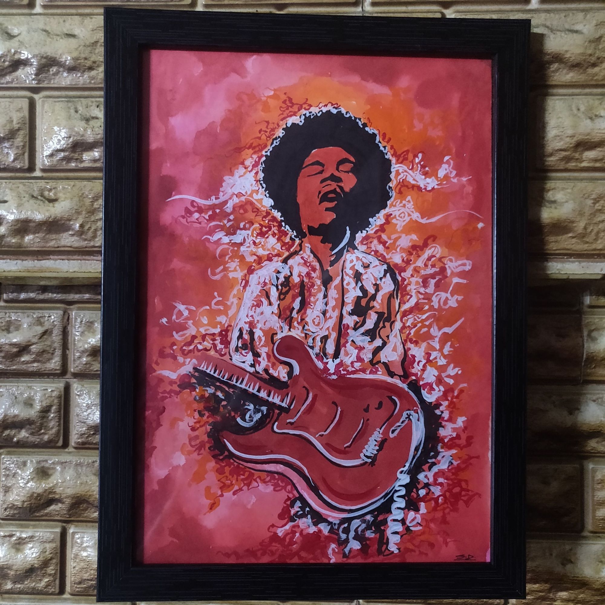Jimi Hendrix - Hand Painted by Sneha