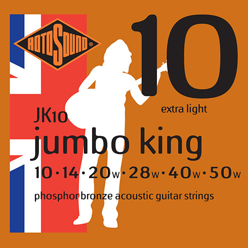 Roto Sound JK10 Jumbo King Phosphor Bronze Acoustic Guitar String 10 50 online in India at johnsmusicin at the lowest price Online price in India