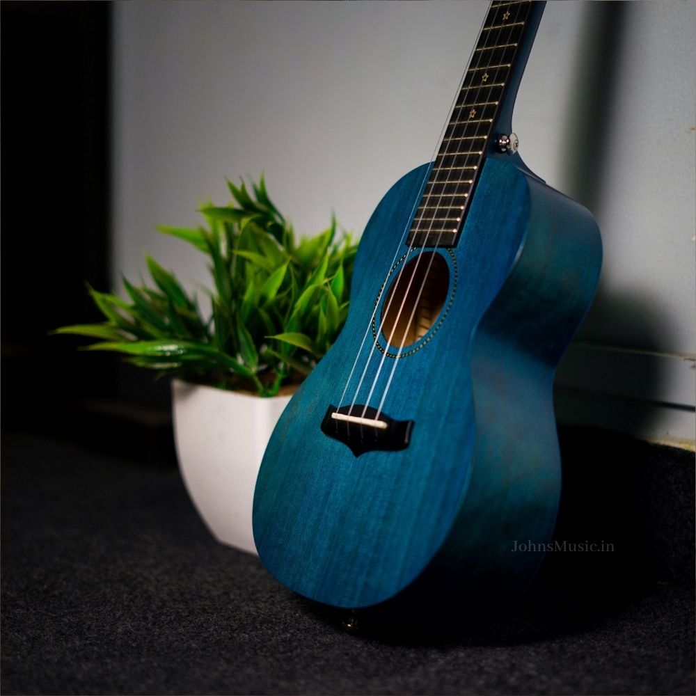 Enya EUC 25D Concert Solid Mahogany Top Ukulele - Blue