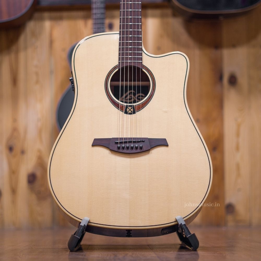 Lag Tramontane T88DCE Dreadnought Cutaway Acoustic Electric Guitar Online price in India