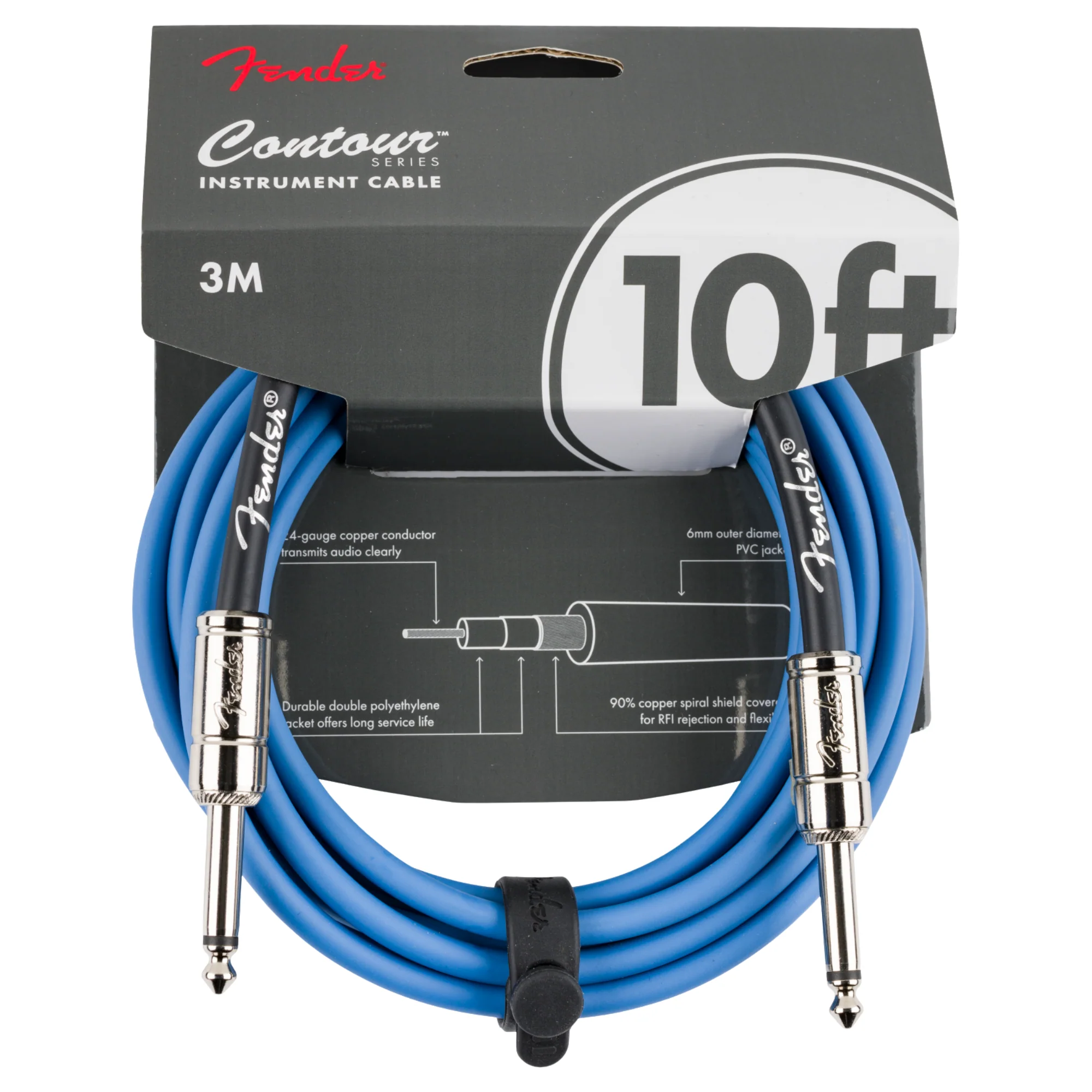 Fender Contour Instrument Cable 10 feet online in India at johnsmusicin at the lowest price Online price in India