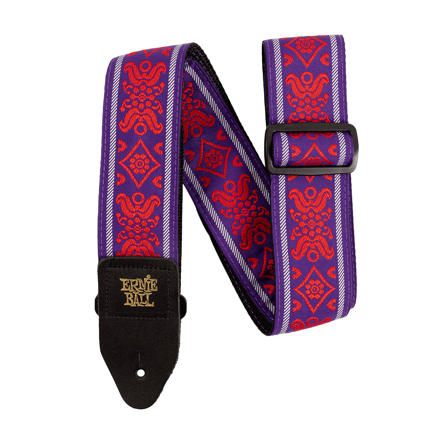 Ernie Ball 5330 2 Wide Royal Flush Red Jacquard Guitar Bass Strap 41-72 Online price in India