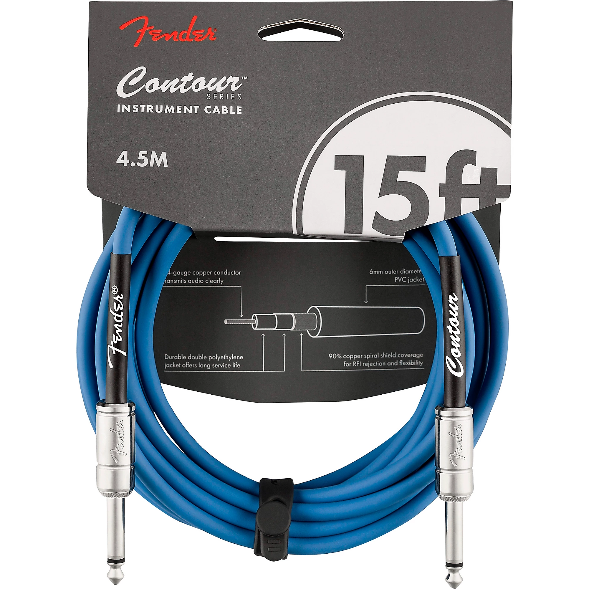 Fender Contour Series Instrument Cable 15 Feet