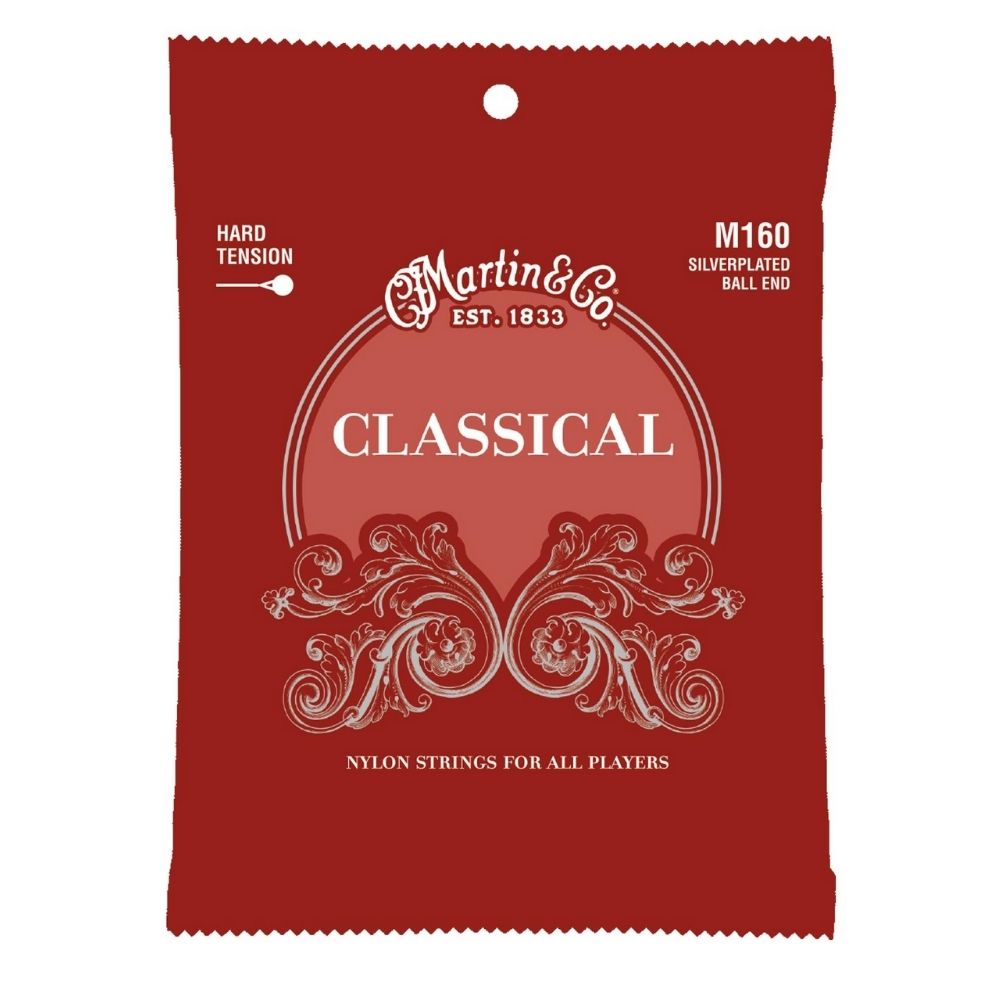 Martin M160 Silverplated Classical Guitar Strings High Tension Ball End