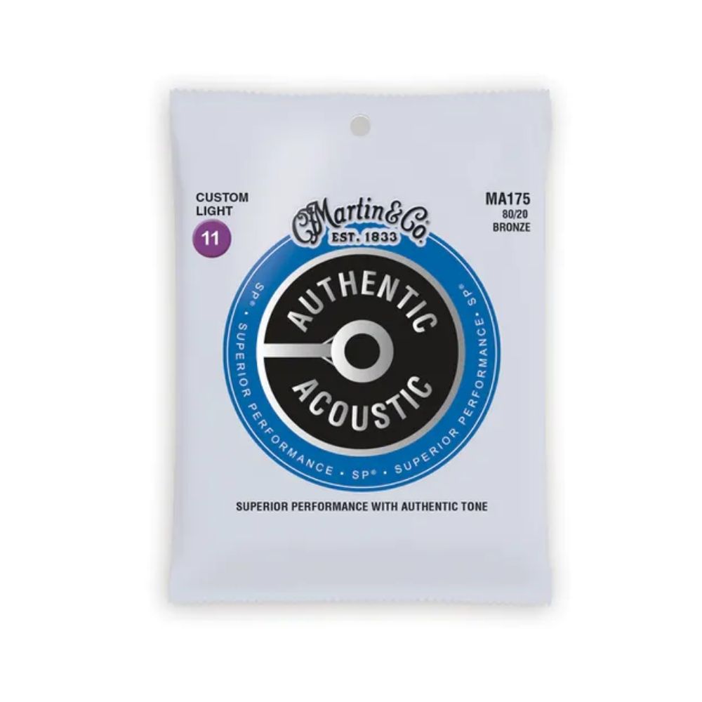 Martin MA175 Original 8020 Bronze Acoustic Guitar Strings - Custom Light - 11 -52