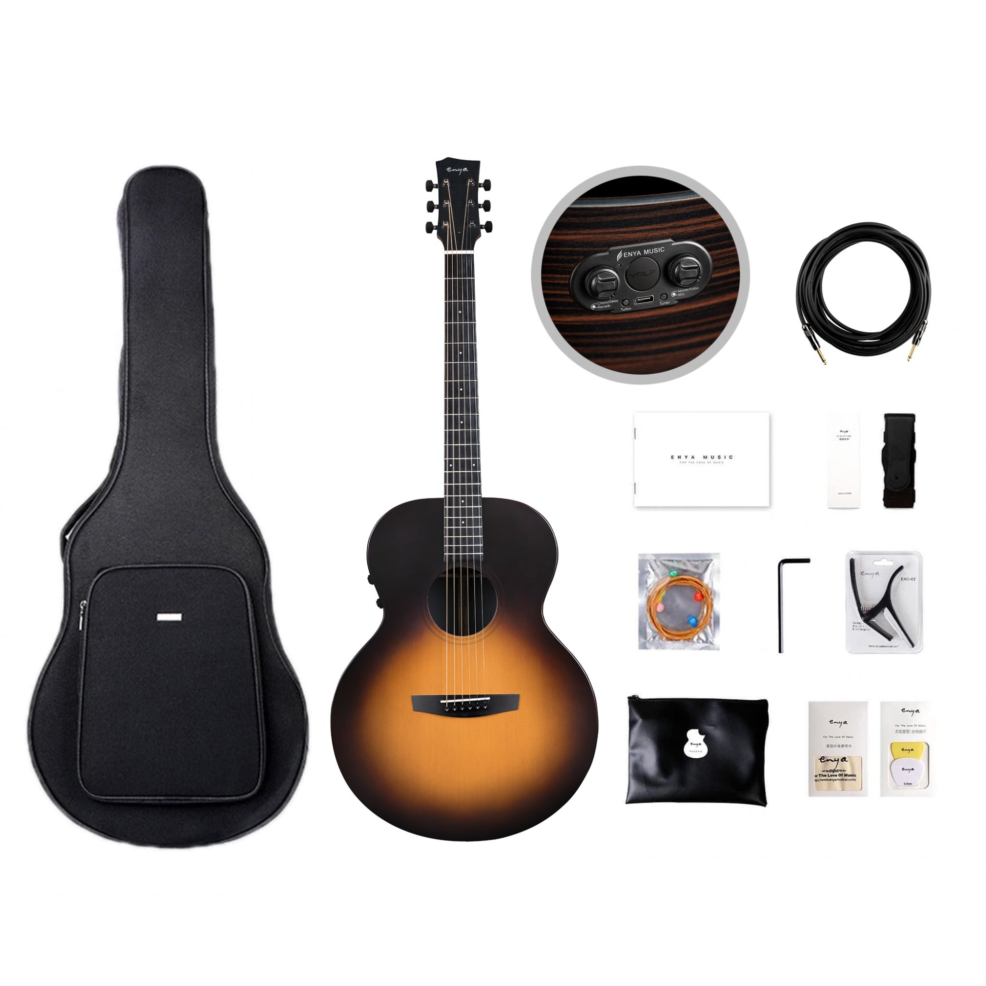 Enya EA-X1 PRO EQ 41 TransAcoustic Guitar- Sunset Matt Finish online price in India