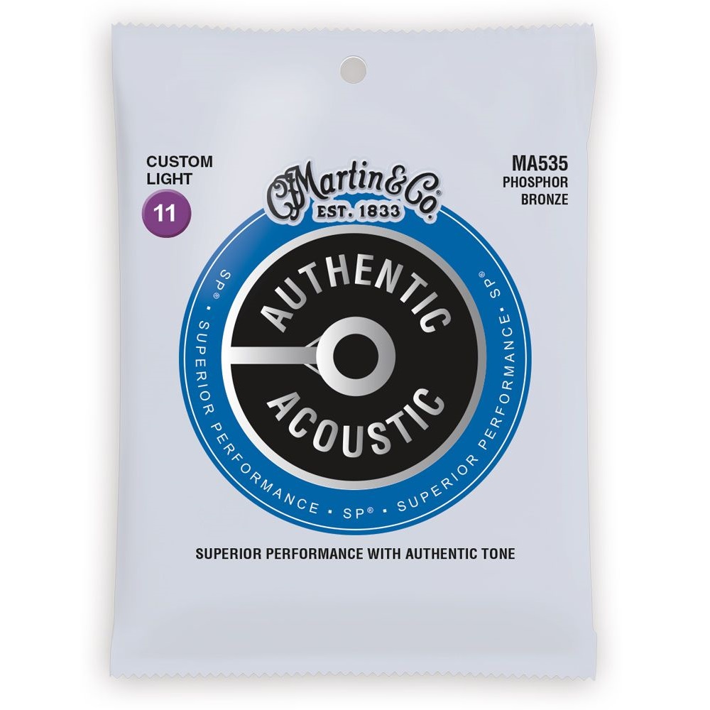 Martin Guitar MA535 Authentic Acoustic Custom Light Guitar Strings