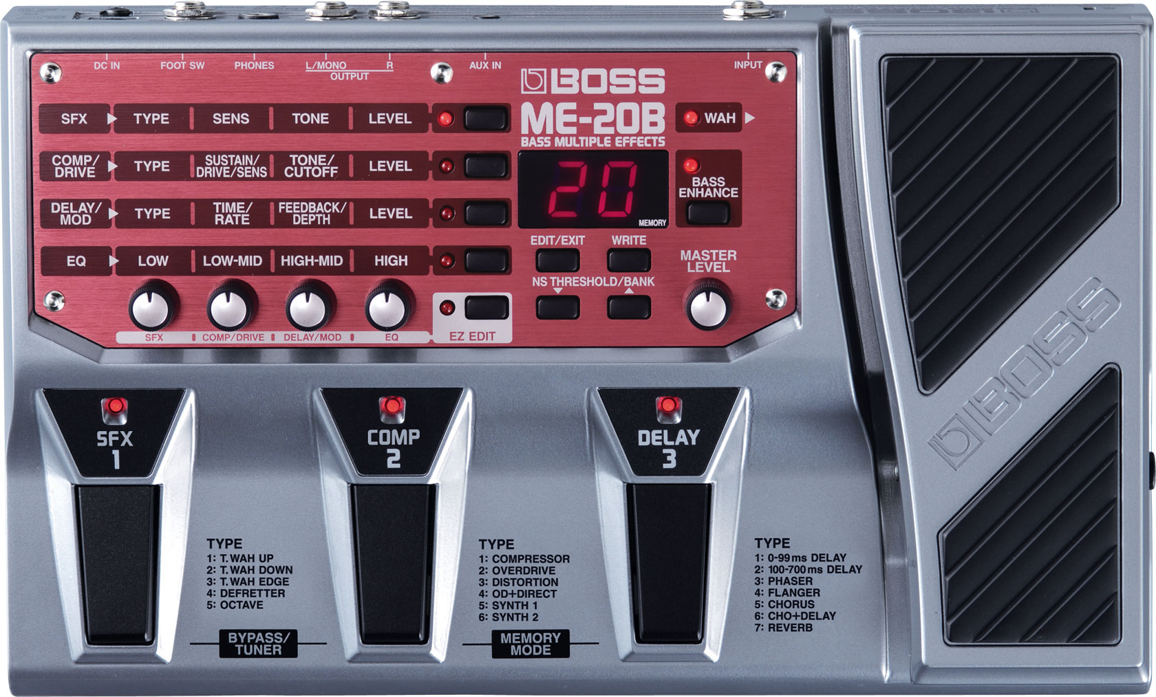boss me-20b bass guitar processor