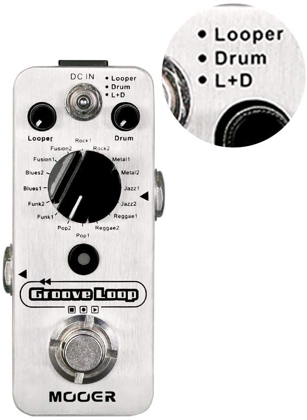 MOOER Groove Loop Drum Machine Looper Pedal