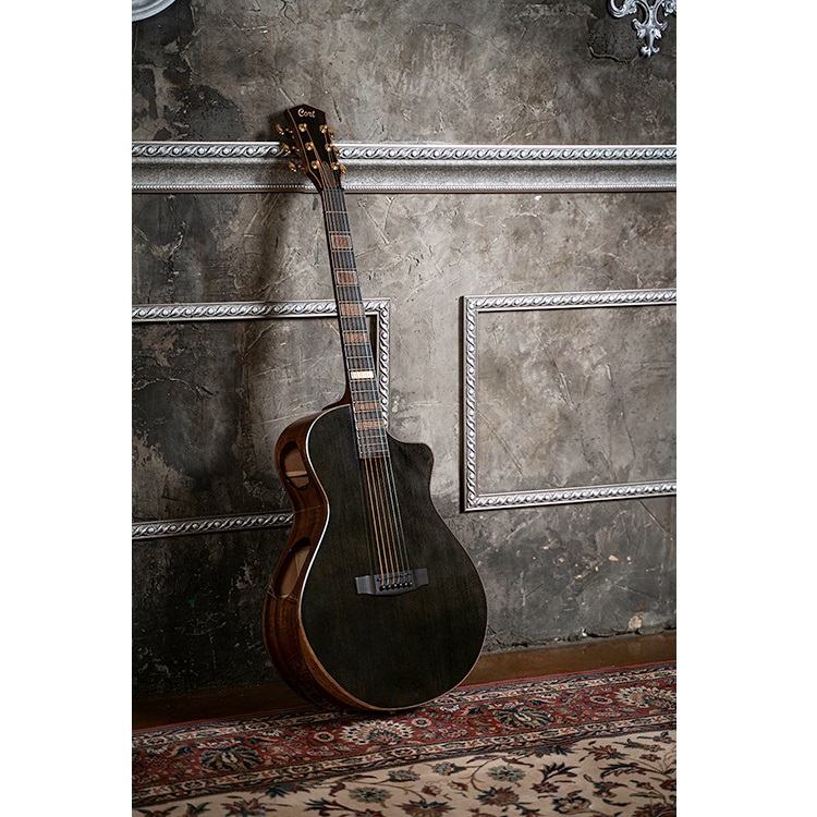 Cort Limited Edition Modern Black Trans Black Gloss Electro Acoustic Guitar