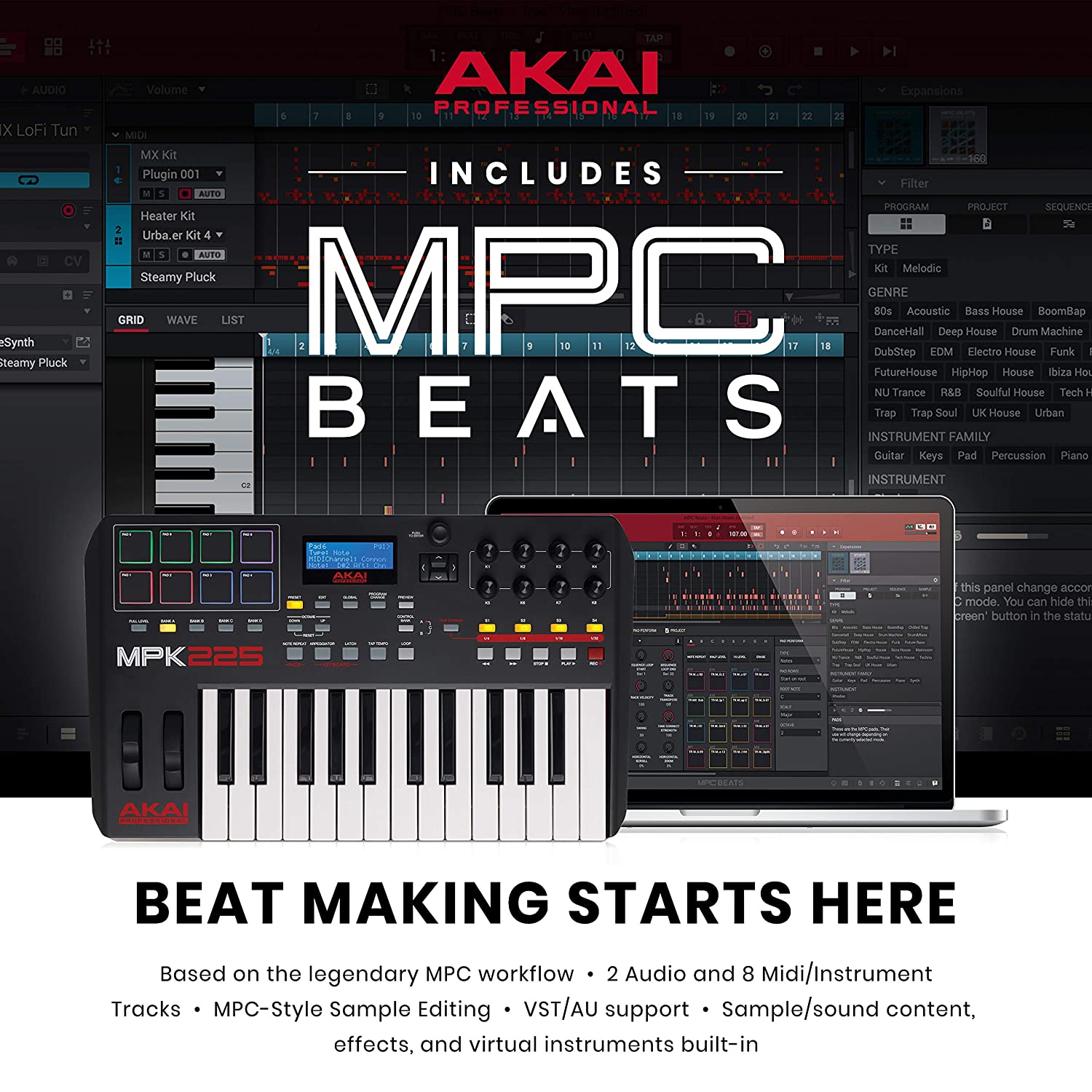Akai Professional MPK 225 - Compact Keyboard Controller Online price in India