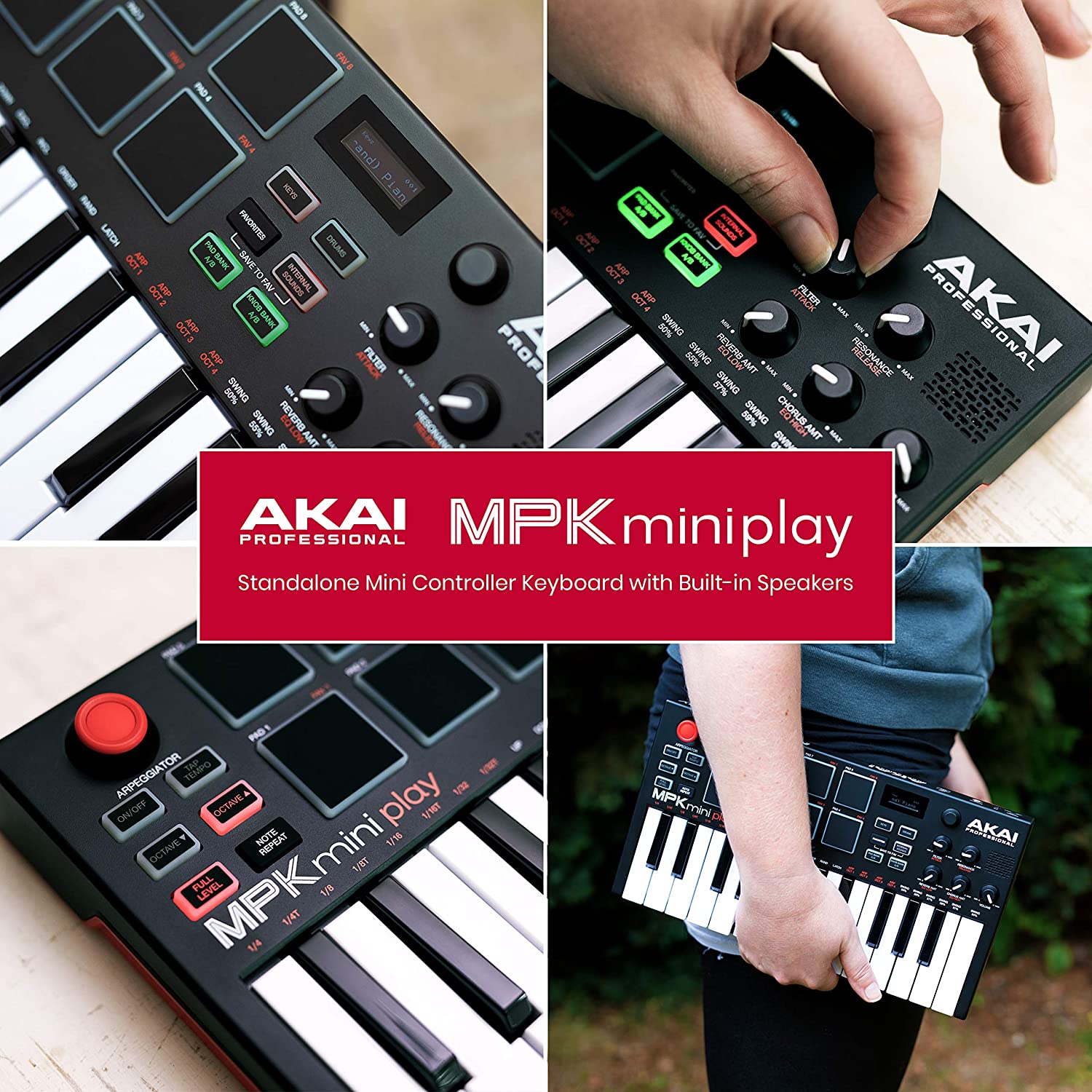 Akai Professional MPK Mini Play - Compact Keyboard and Pad Controller