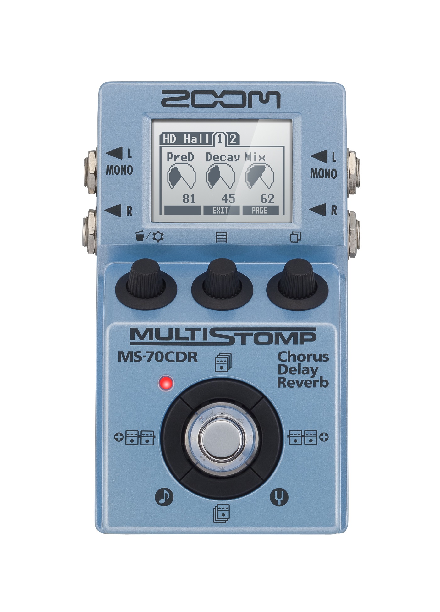 Zoom MS-70CDR MultiStomp Chorus Delay Reverb Pedal