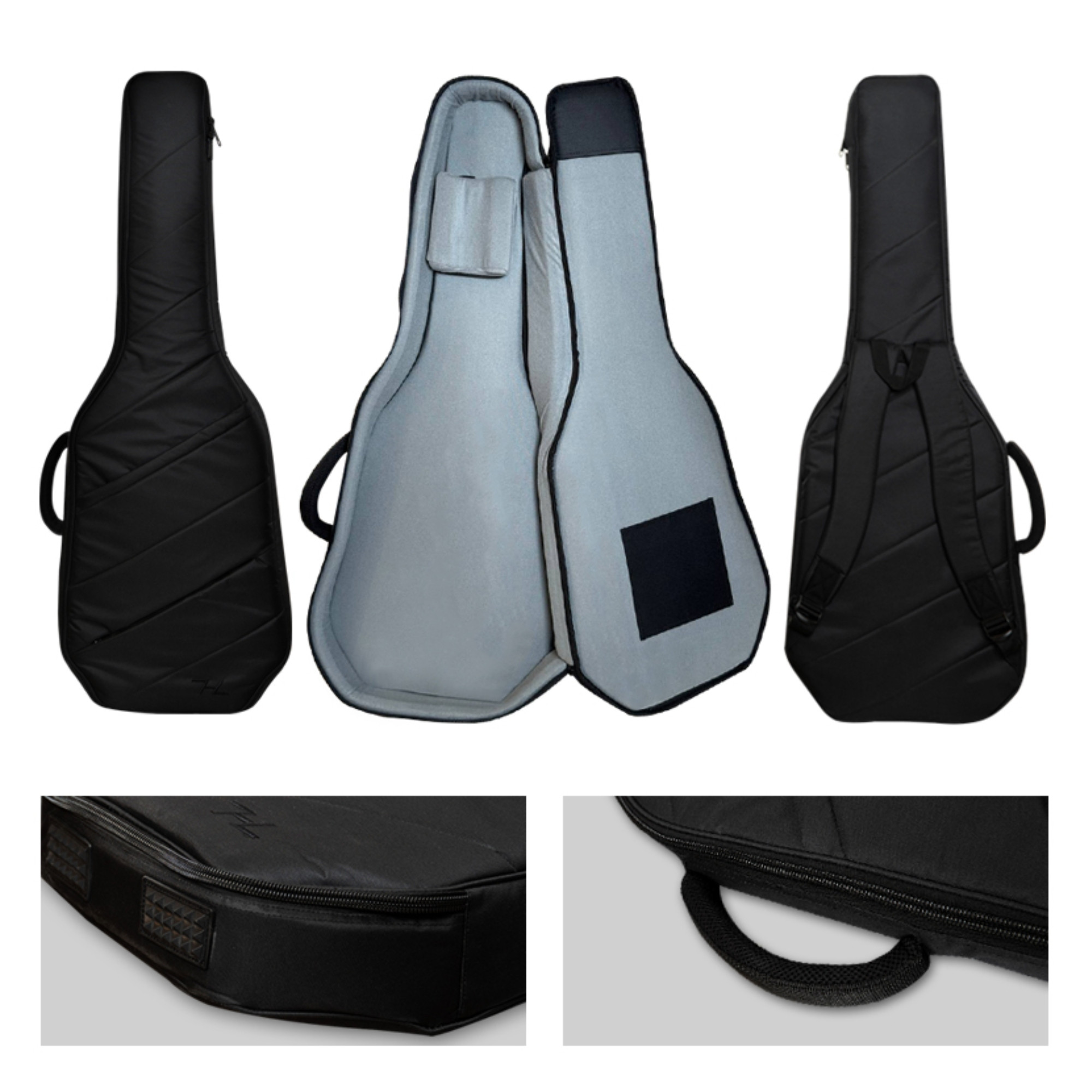 Hex NB300S BK BLACK Headless Bass Guitar