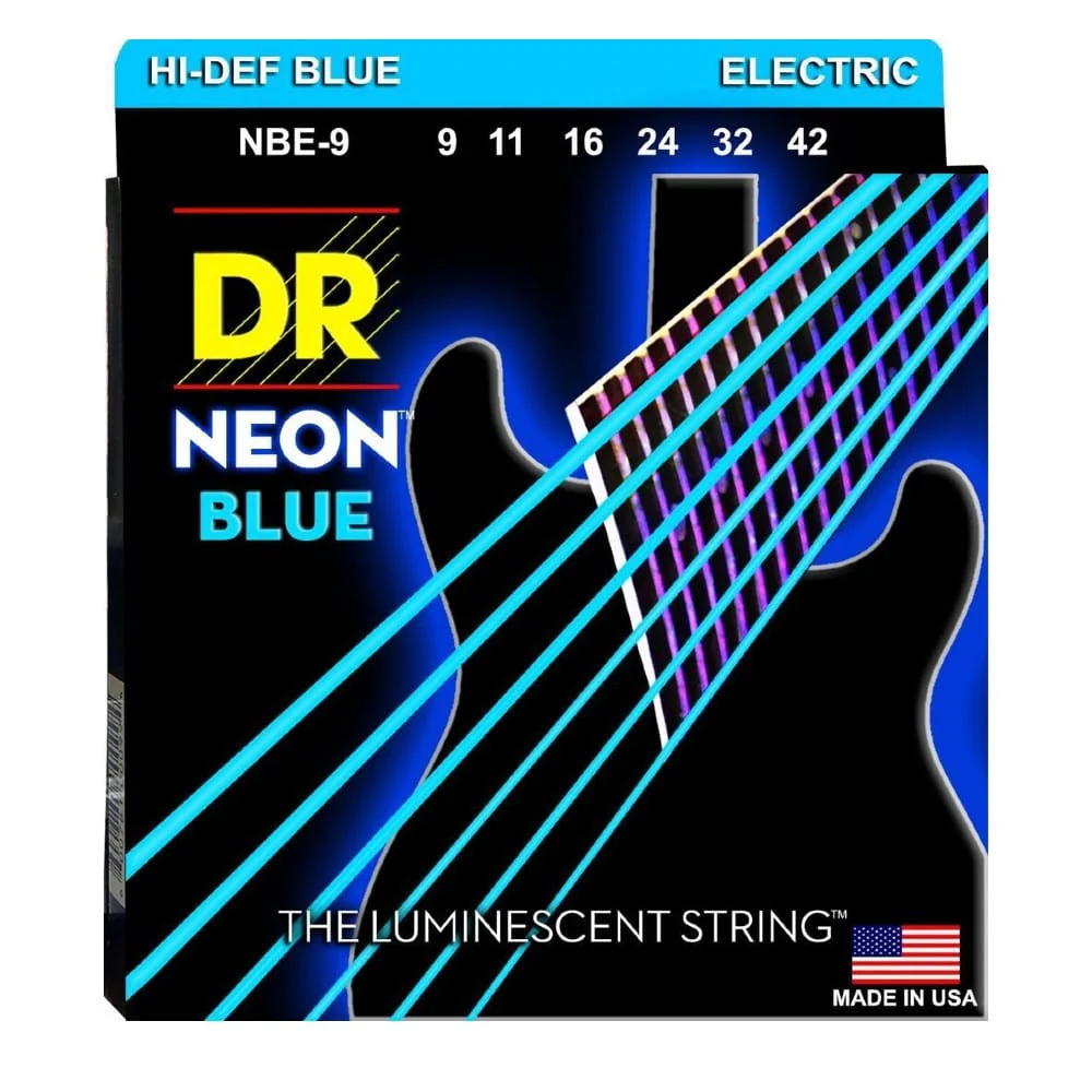 DR String Neon Electric Guitar Strings - 9-42 online in India at johnsmusicin at the lowest price Online price in India