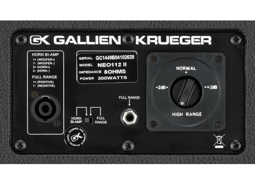 Gallien-Krueger Neo 112-II 1x12 400-Watt Neo Cabinet wHorn 8-Ohm