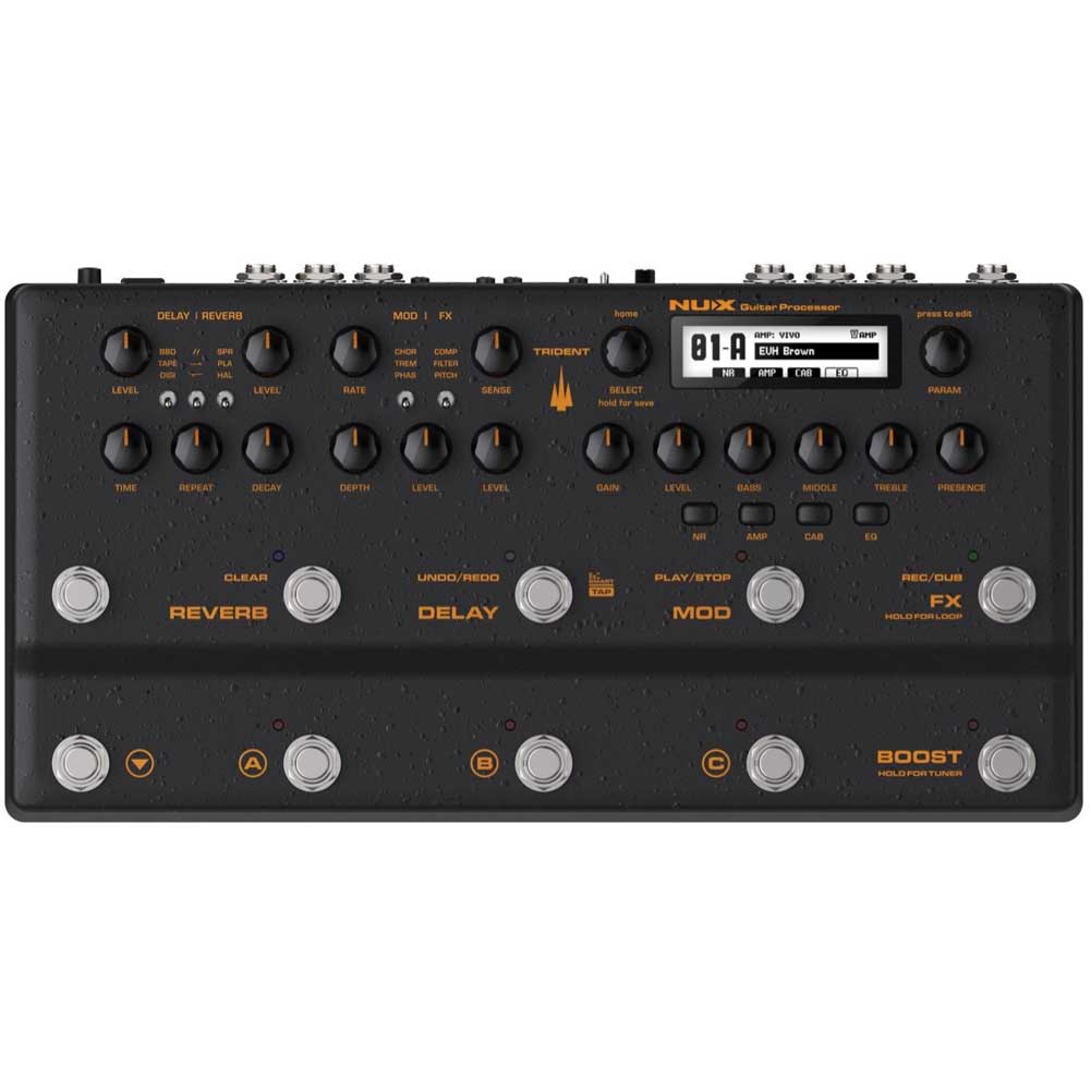 Nux NME-5 Trident Multi Effects Guitar Processor online in India at johnsmusicin at the lowest price Online price in India