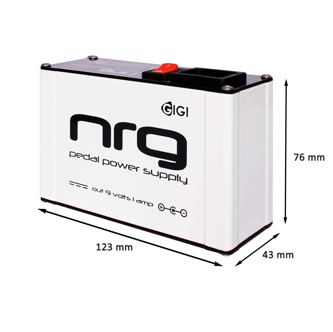 NRG Pedal Power Supply 9volts 1amp Center -ve Silver