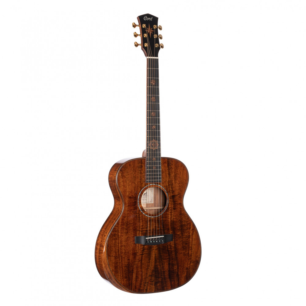Image of Cort OM-LE KOA Electric Acoustic Guitar with Case