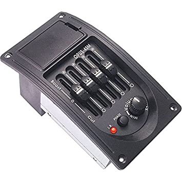 Pick Up Chitarra Acustica 10Set Pickup Per Charra UK-300T Ukulele Piezo Pickup Preamplificatore Equalizzatore A 2 Bande Sistema Sintonizzatore EQ Con Controllo Del Volume Pannelli Acustici Legno - Foto 3