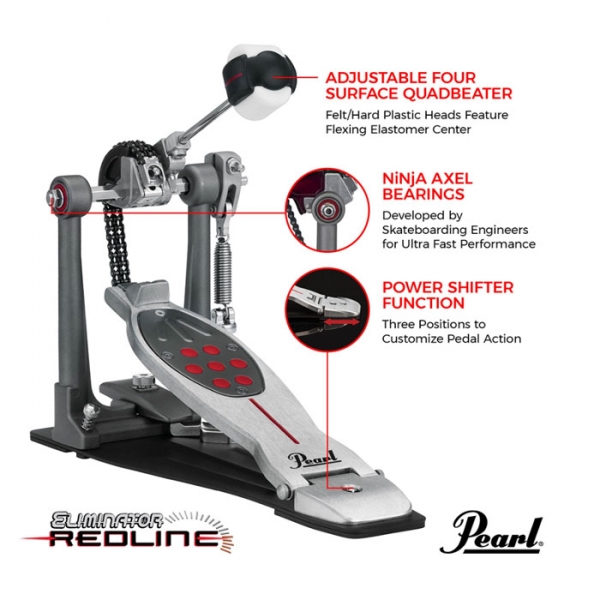 Pearl P-2050C Eliminator Chain Redline Single Bass Drum Pedal Online price in India