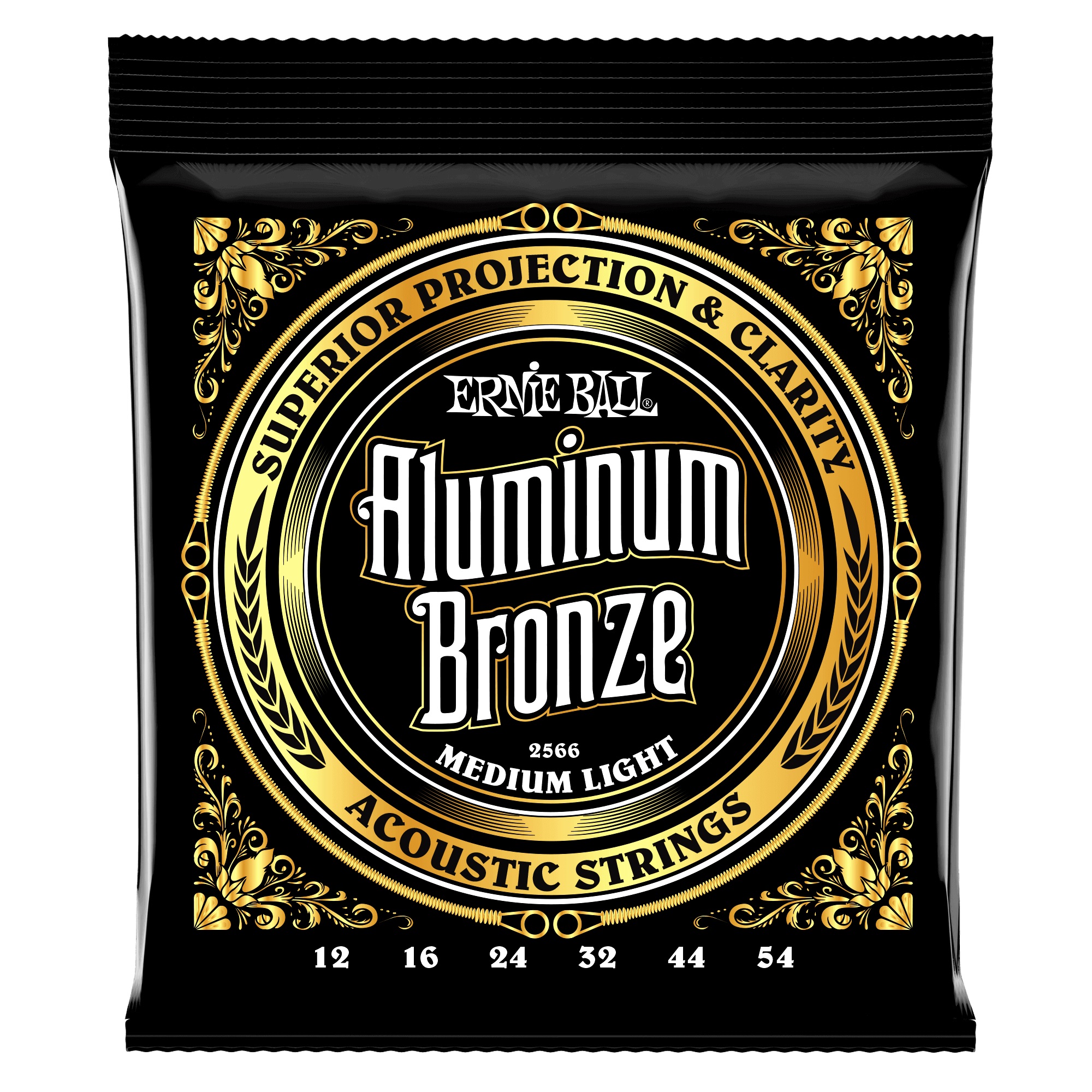 Ernie Ball 2566 Acoustic Guitar Strings - Aluminum Bronze 012-054 in India