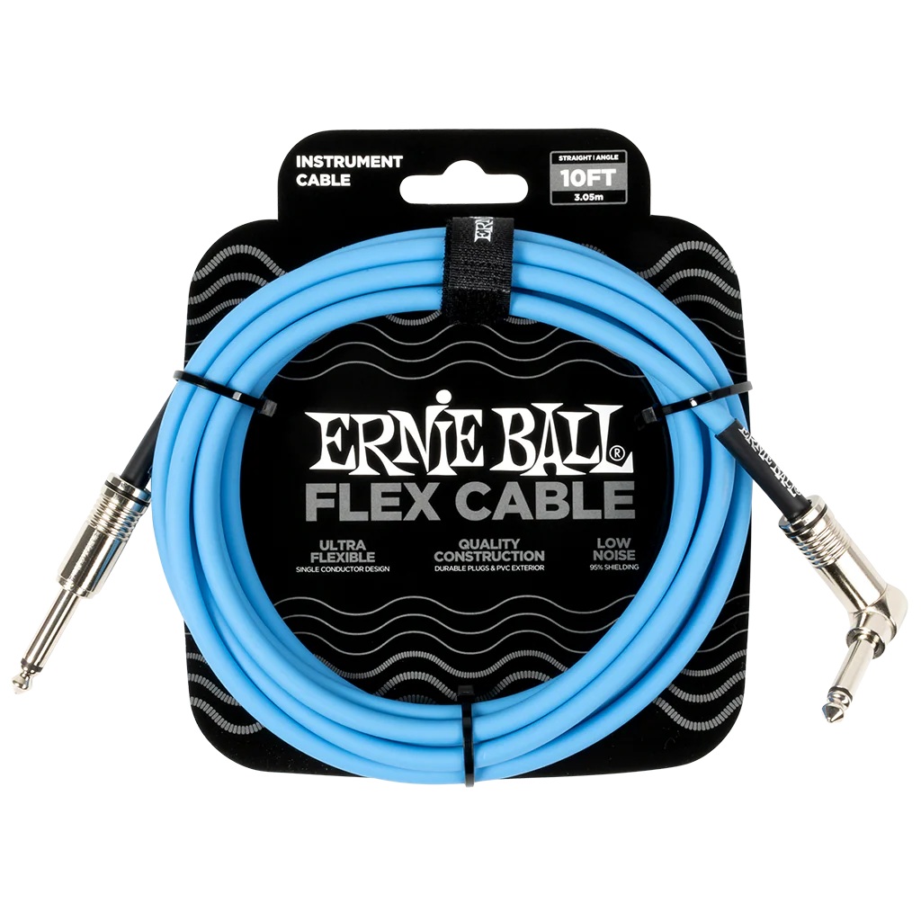 Ernie Ball P06464 FLEX Straight to Straight Instrument Cable 10 ft Blue online in India at johnsmusicin at the lowest price Online price in India
