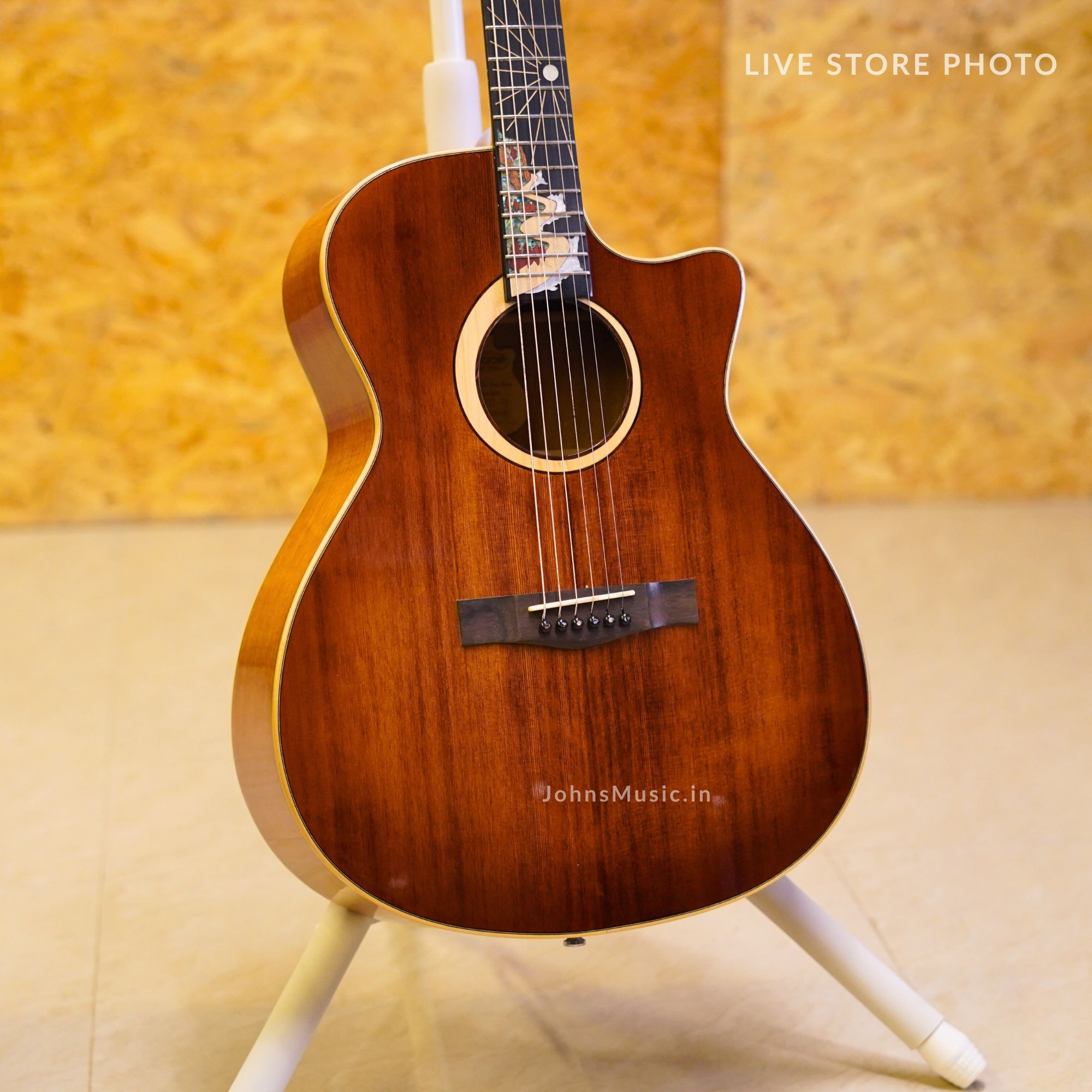 SQOE SQ-PFZL-FG Solid spruce top Acoustic Guitar Vintage Cherry red gloss online in India at johnsmusicin at the lowest price Online price in India