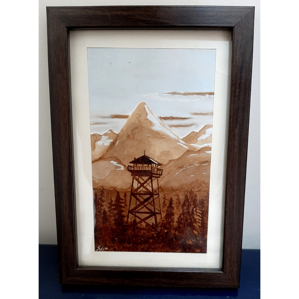 Into the Mountains - Coffee Art by Roselin