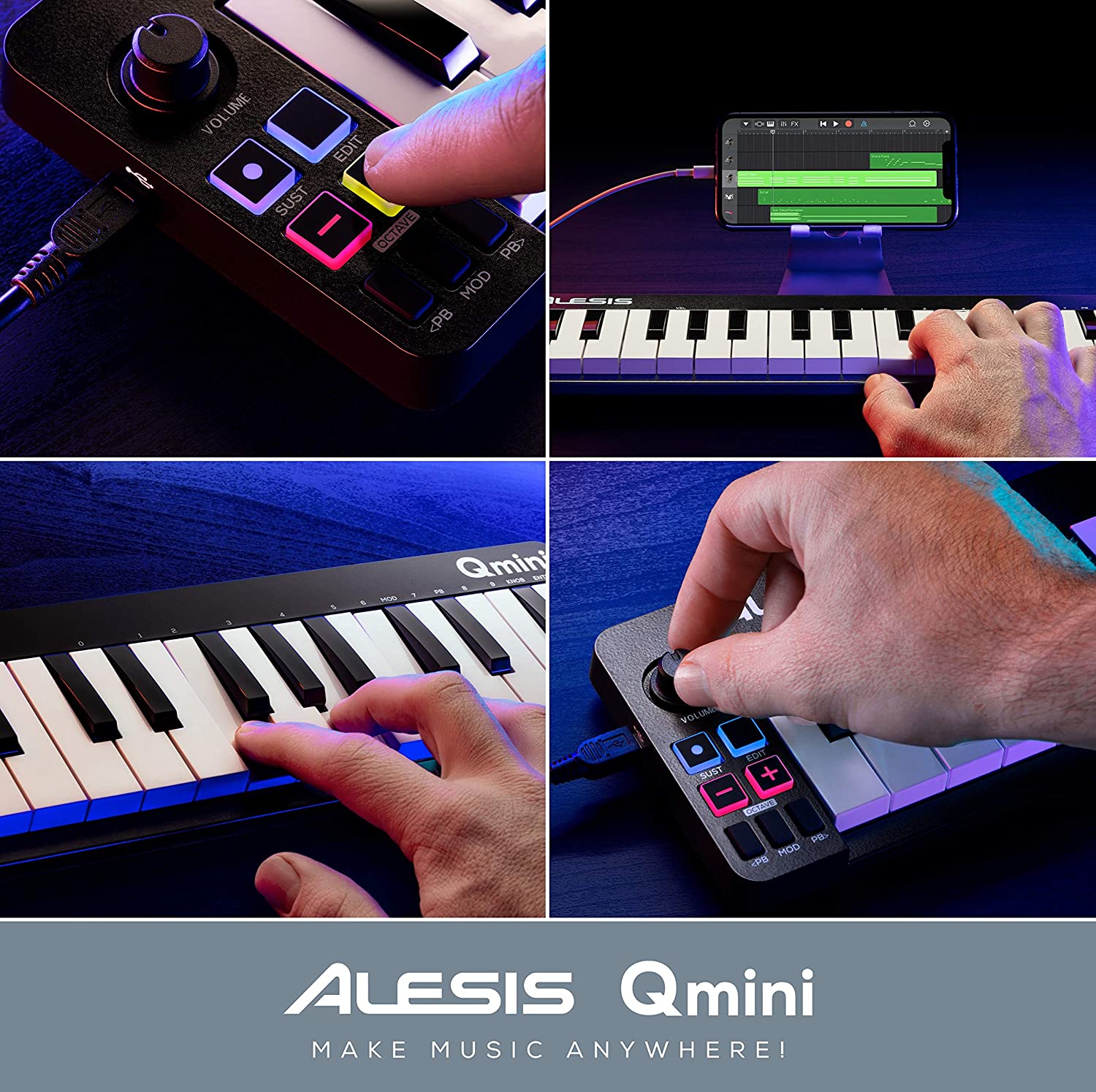 Alesis Qmini Compact 32-Key USBMIDI Keyboard Controller Online price in India