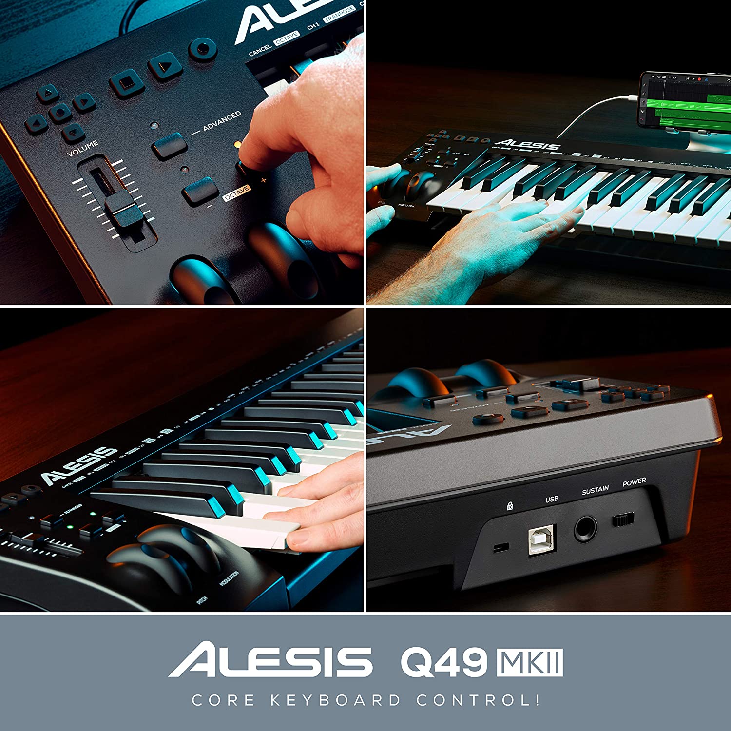 Alesis Q49 MKII 49-Key USBMIDI Keyboard Controller Online price in India