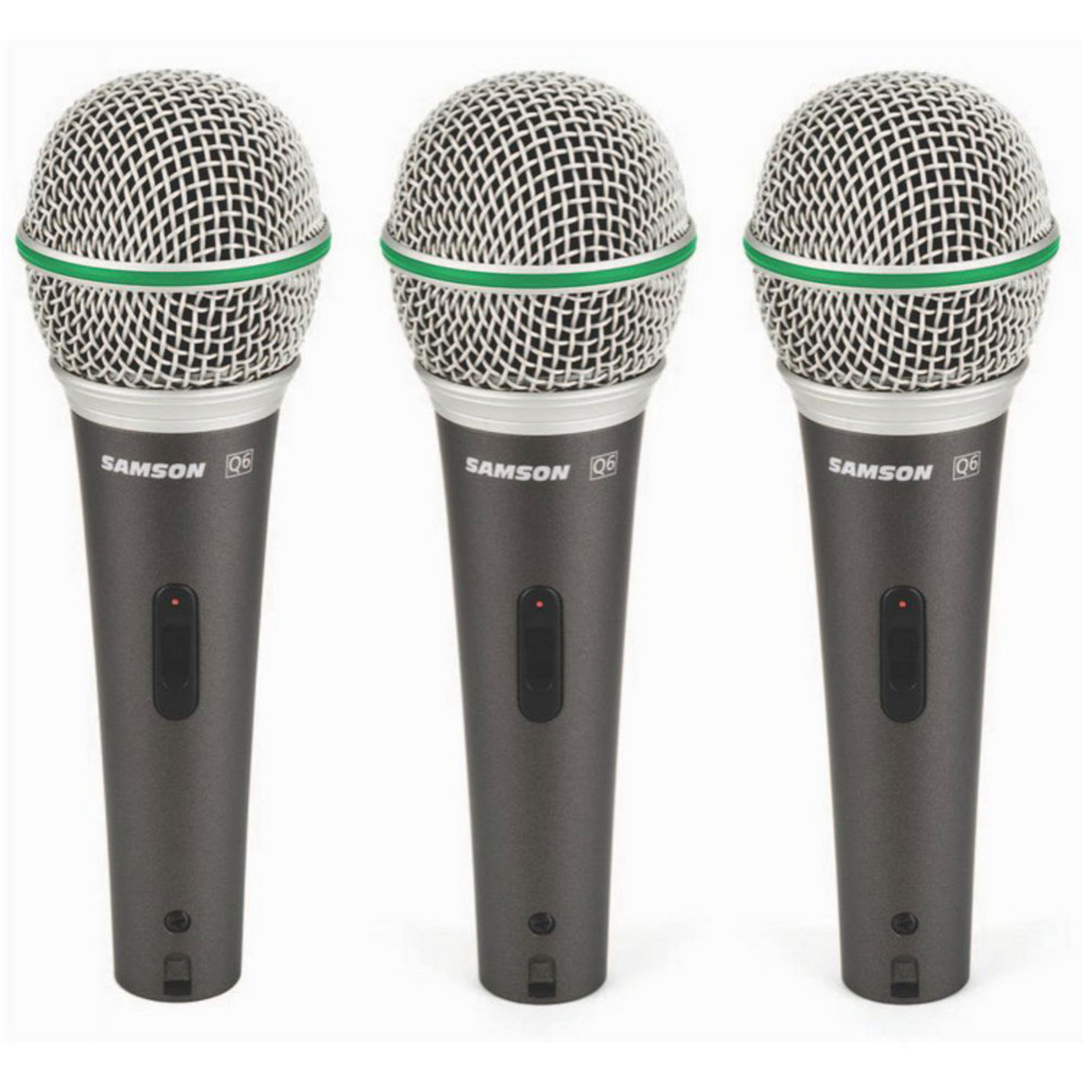 Samson Q6 Dynamic Microphone 3-pack