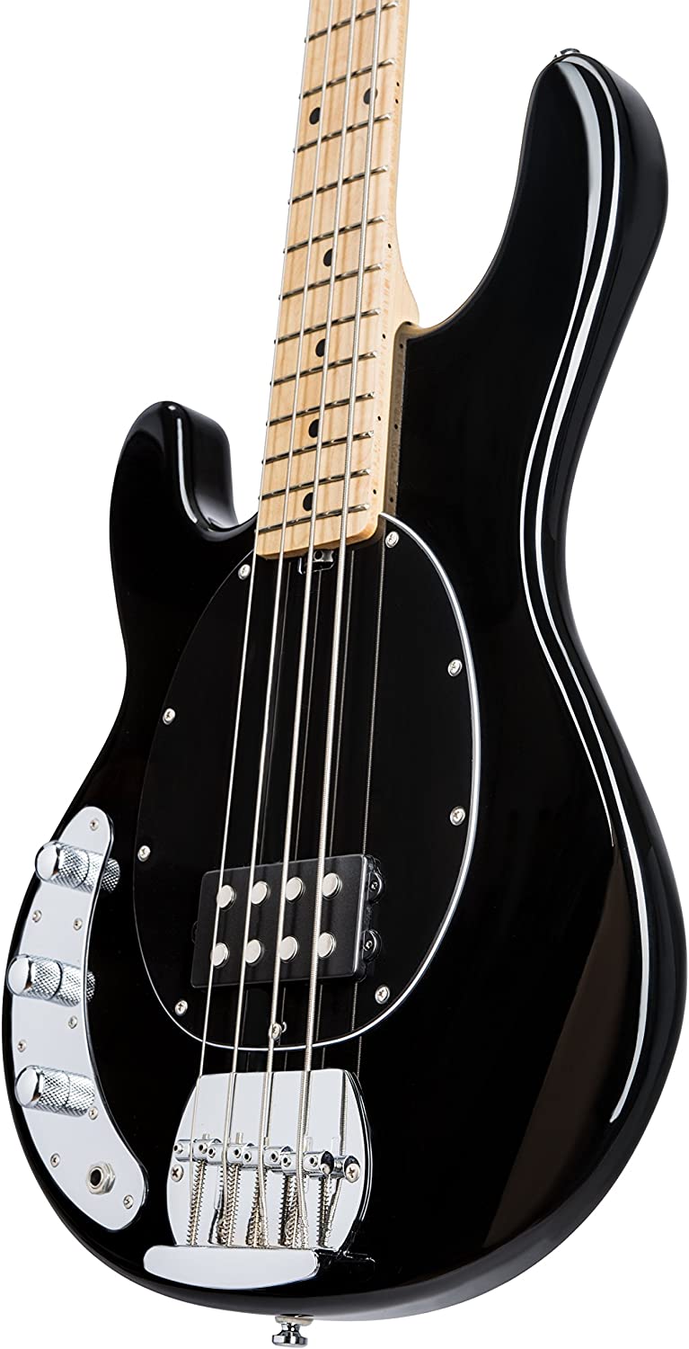 Sterling by Music Man StingRay Ray4 Bass Guitar Black Left-Handed